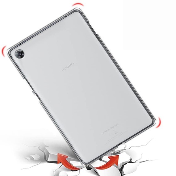 Huawei MatePad T10 CaseUp İnce Şeffaf Silikon Kılıf Beyaz 5